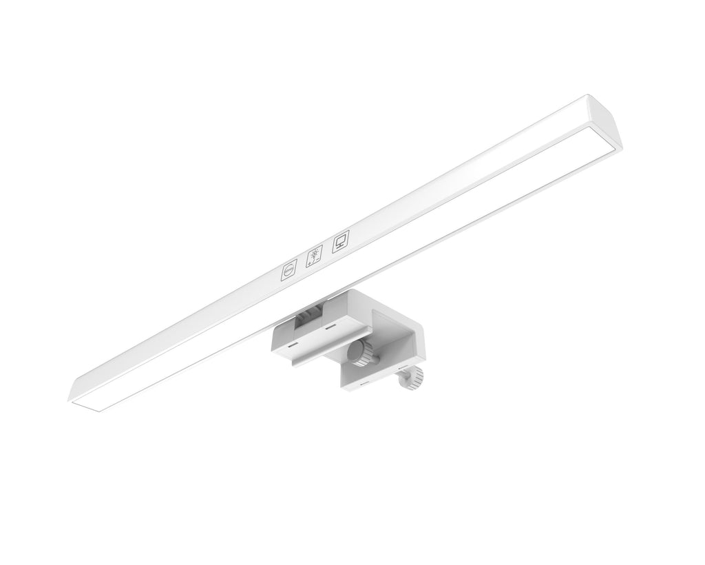 White monitor light bar with the touch controls visible along the top face
