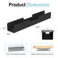 Dimension diagram for the under-desk cable tray: 31.5 inches long, 4.5 wide and 3.7 deep